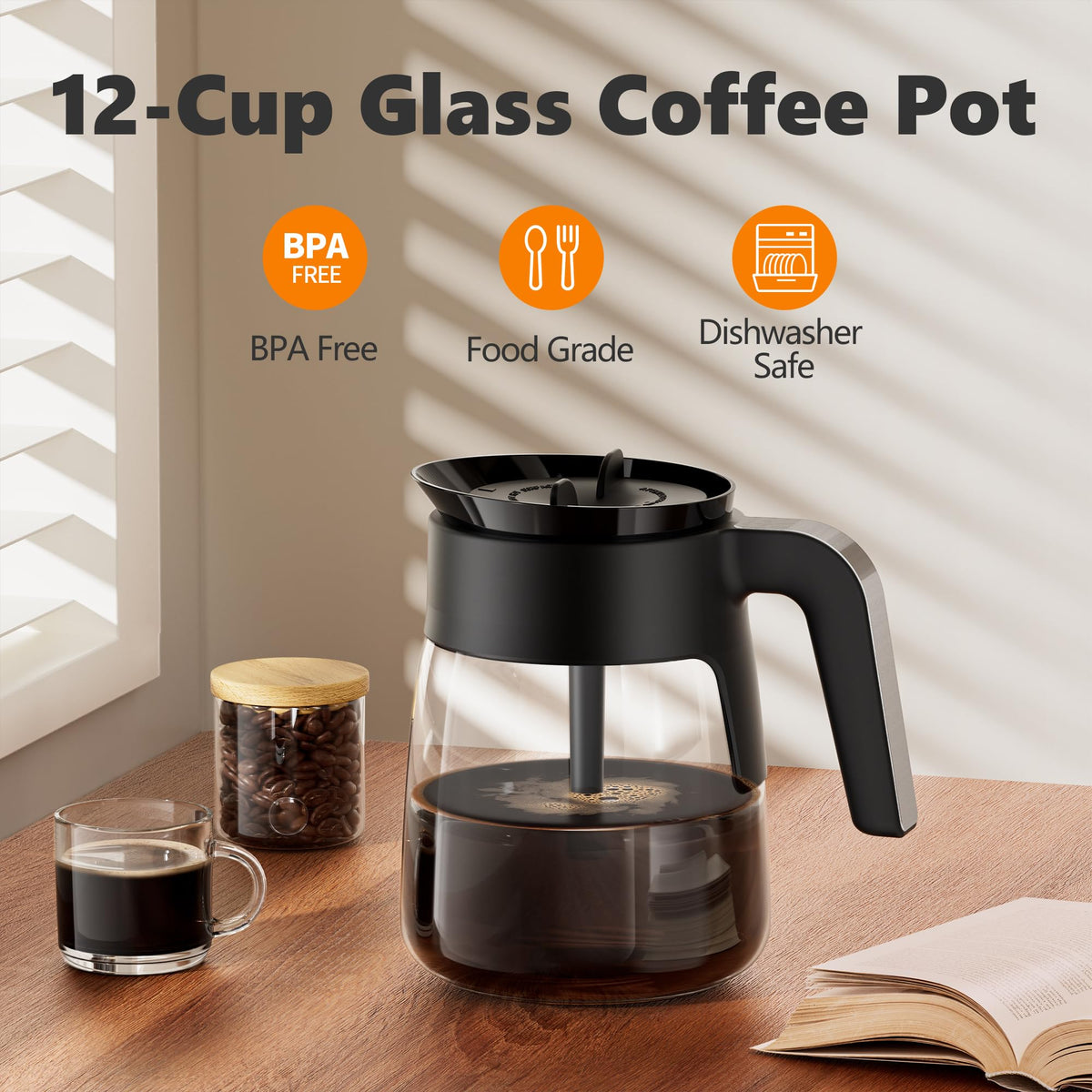 TORETAS carafe is dishwasher-safe for convenient cleaning.