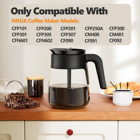 TORETAS ninja carafe with brew-through lid for seamless coffee pouring.