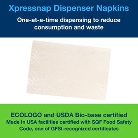 Tork starter pack includes dispenser and 500 napkins.