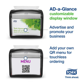 Tork Xpressnap AD-A-Glance panel for customizable in-store messaging