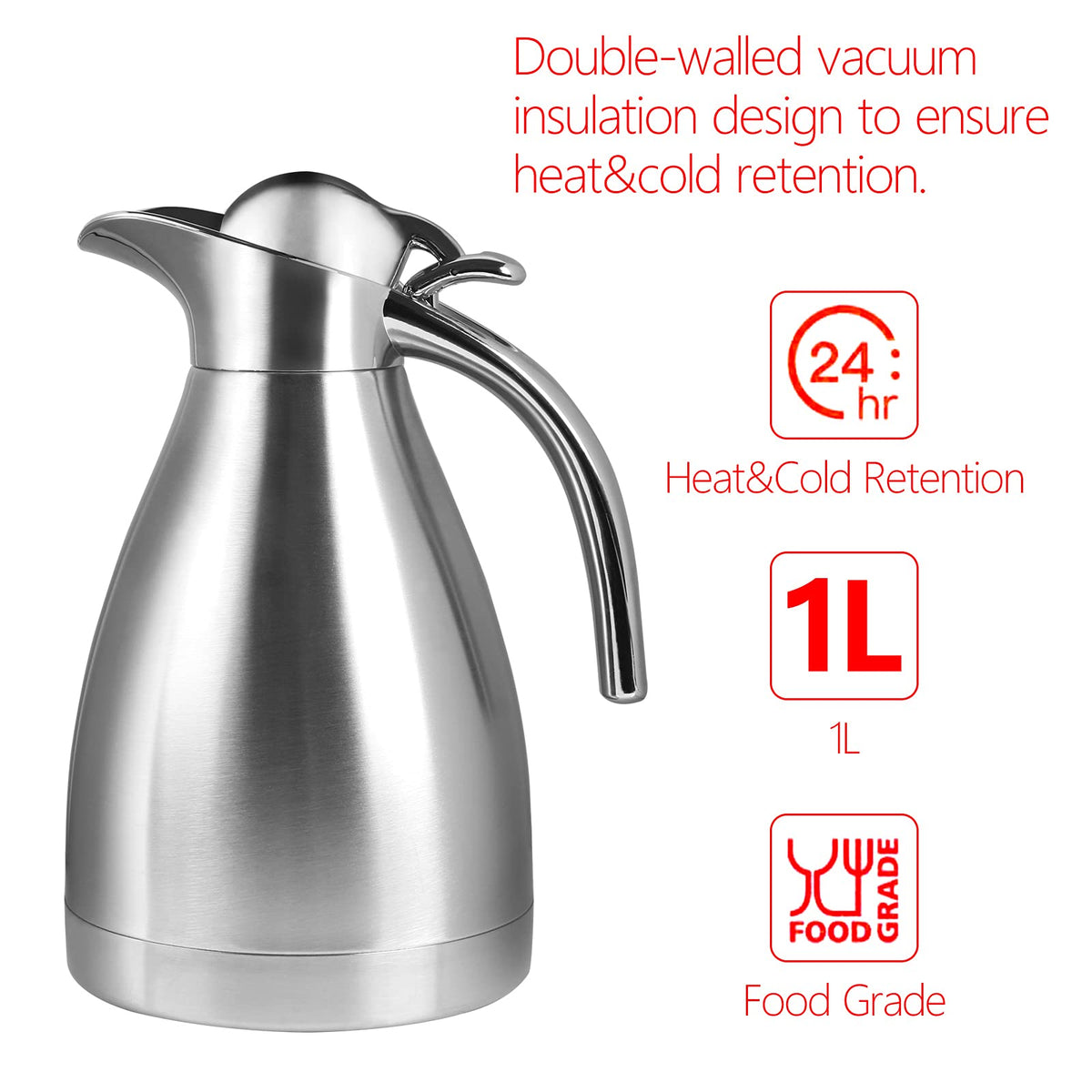 TOSAMZOO 18/10 stainless steel construction resists rust and odors over time.