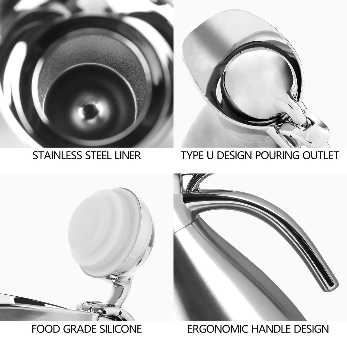 TOSAMZOO double-walled vacuum insulation preserves temperature for hours.