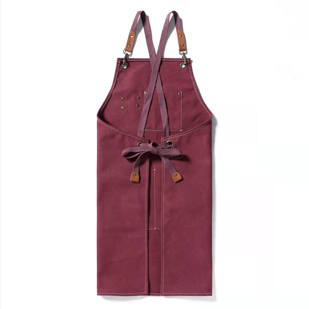 Tosewever multi-pocket apron ideal for cooking, serving, and crafts