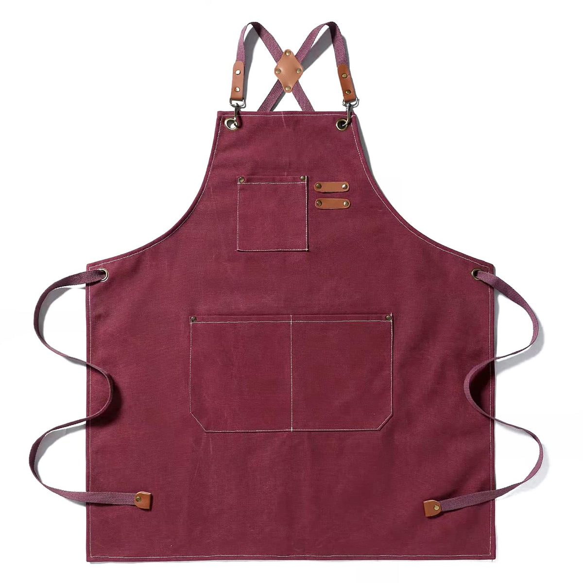 Tosewever canvas cross-back apron with large pockets for quick tool access