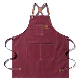 Tosewever canvas cross-back apron with large pockets for quick tool access