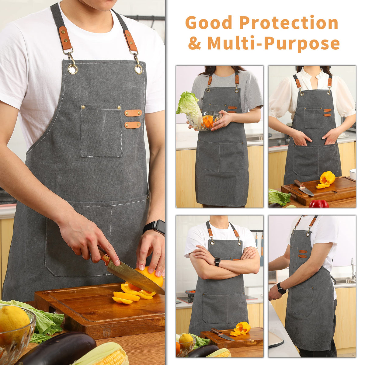 Tosewever riveted corners reinforce durability on the apron