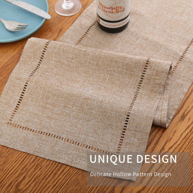 Tosewever hollow-pattern runner adds minimalist, relaxed ambiance to any table.