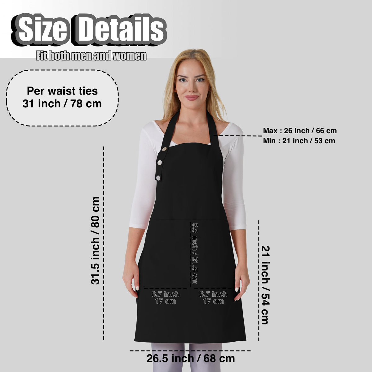 TOSHE outdoor BBQ apron is suitable for grilling and messy outdoor tasks.