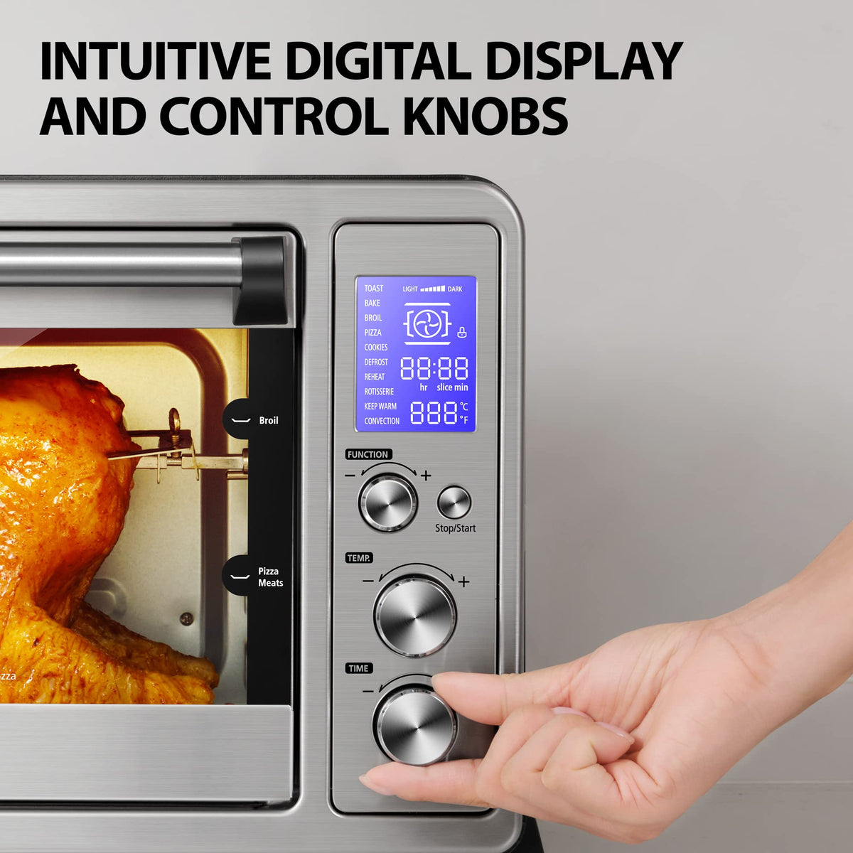 TOSHIBA AC25CEW-SS includes six accessories for flexible cooking and cleanup.