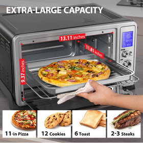 TOSHIBA AC25CEW-SS rotisserie kit enables roasting options at home.