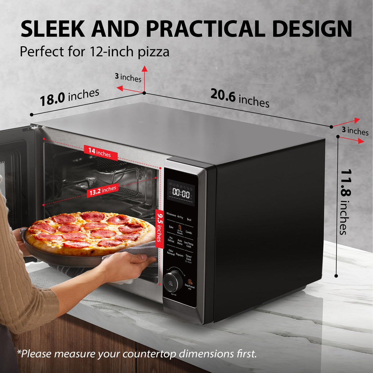 Broil mode in action with rack for crisp finishes