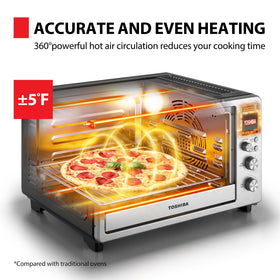Toshiba ChefFry baking tray supports even browning for cookies.