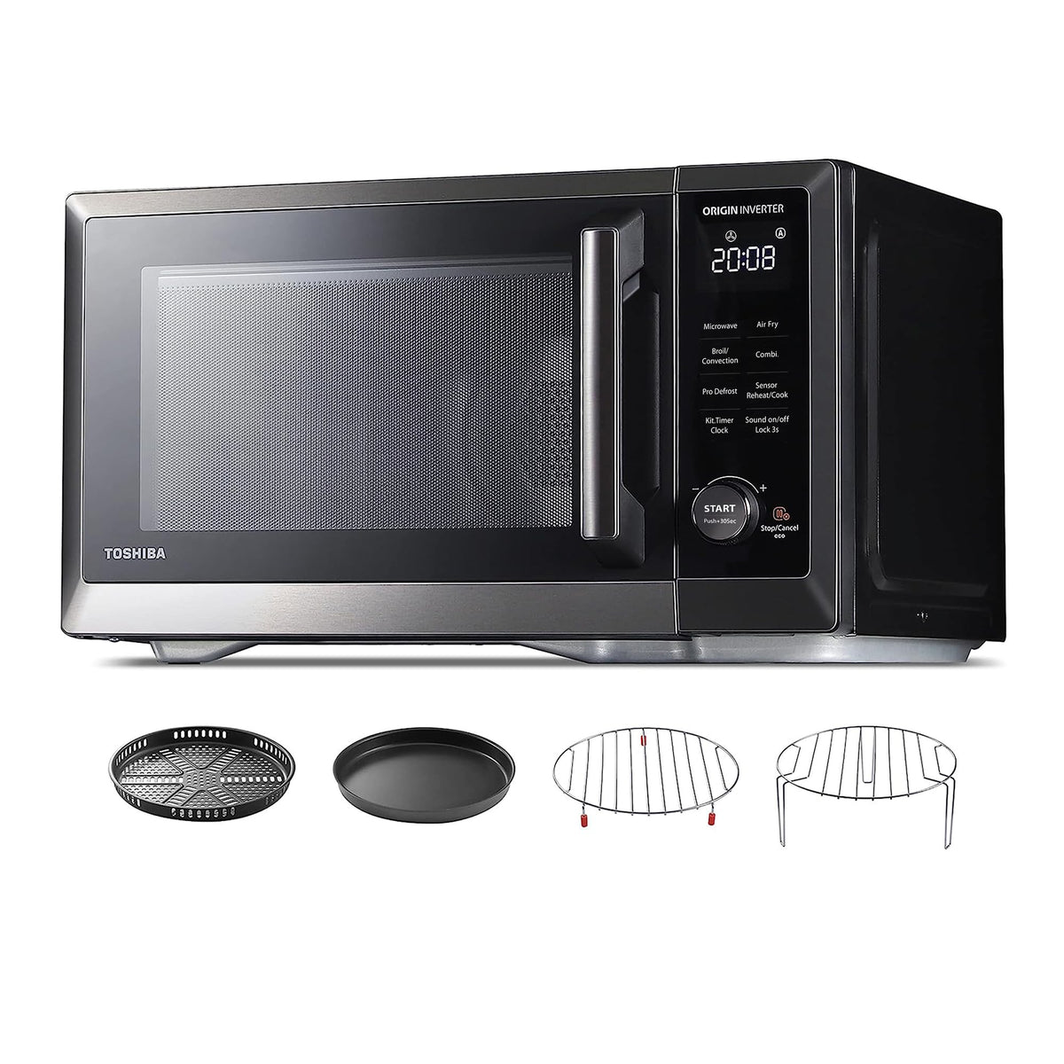 TOSHIBA compact external dimensions indicating countertop fit