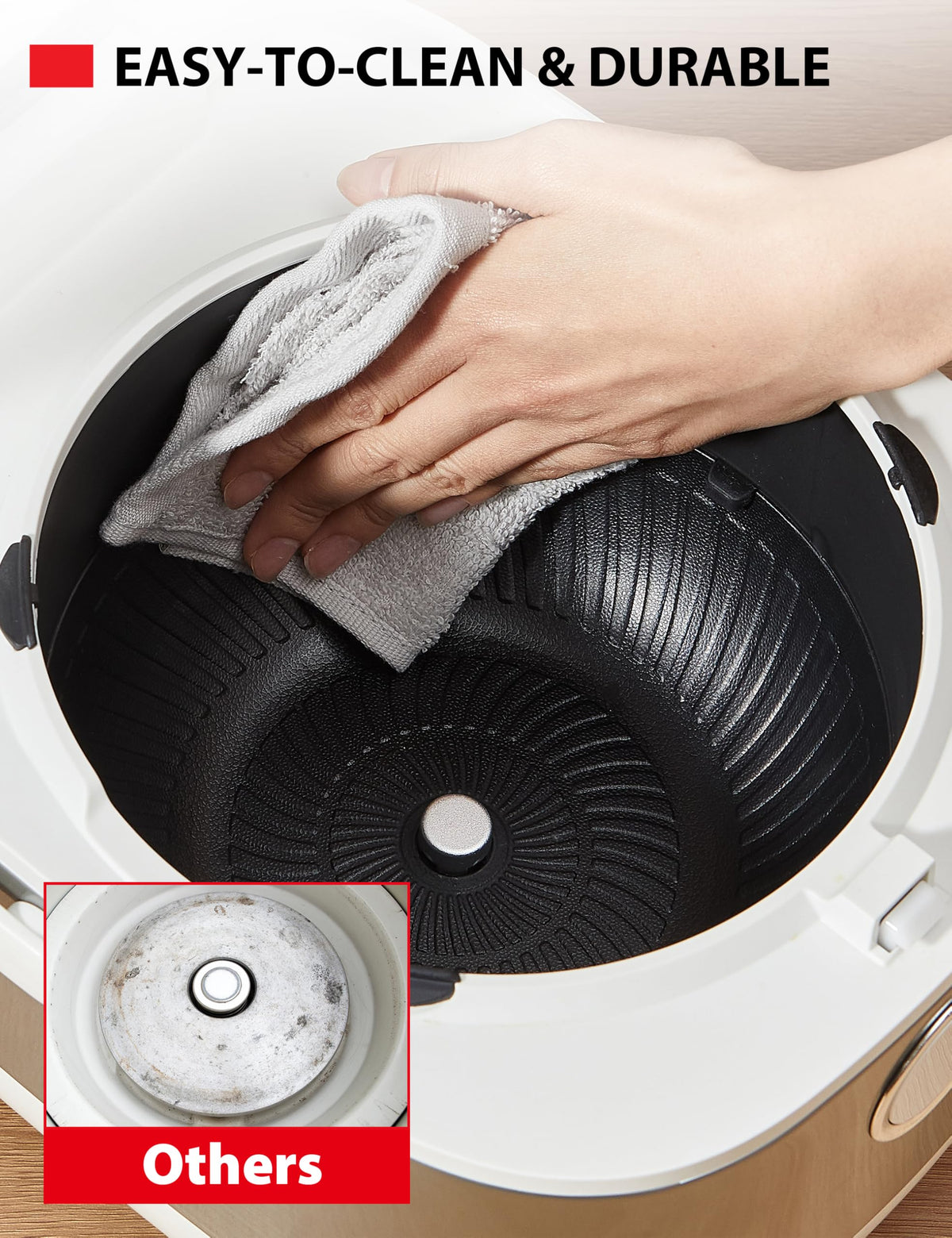 TOSHIBA keep warm function maintains texture and readiness for later meals