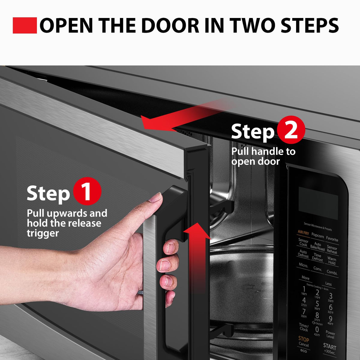 TOSHIBA ML-EC42P mute function reduces kitchen noise.
