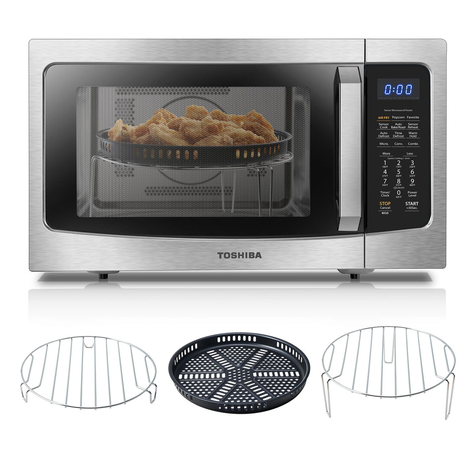 Toshiba ML-EC42P(SS) front view with sleek stainless finish for modern kitchens