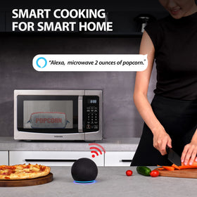 Toshiba ML-EM34P with Alexa enables hands-free control.