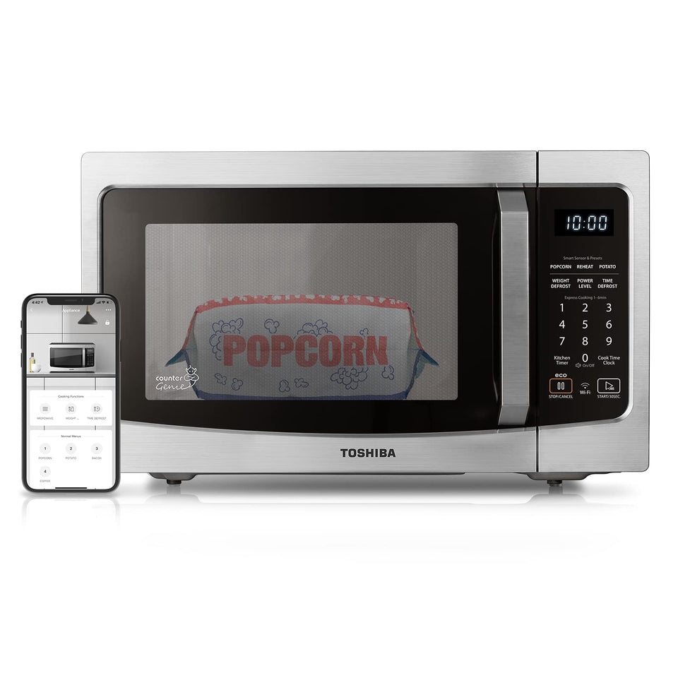 Toshiba ML-EM34P sensor reheating in action for even leftovers.