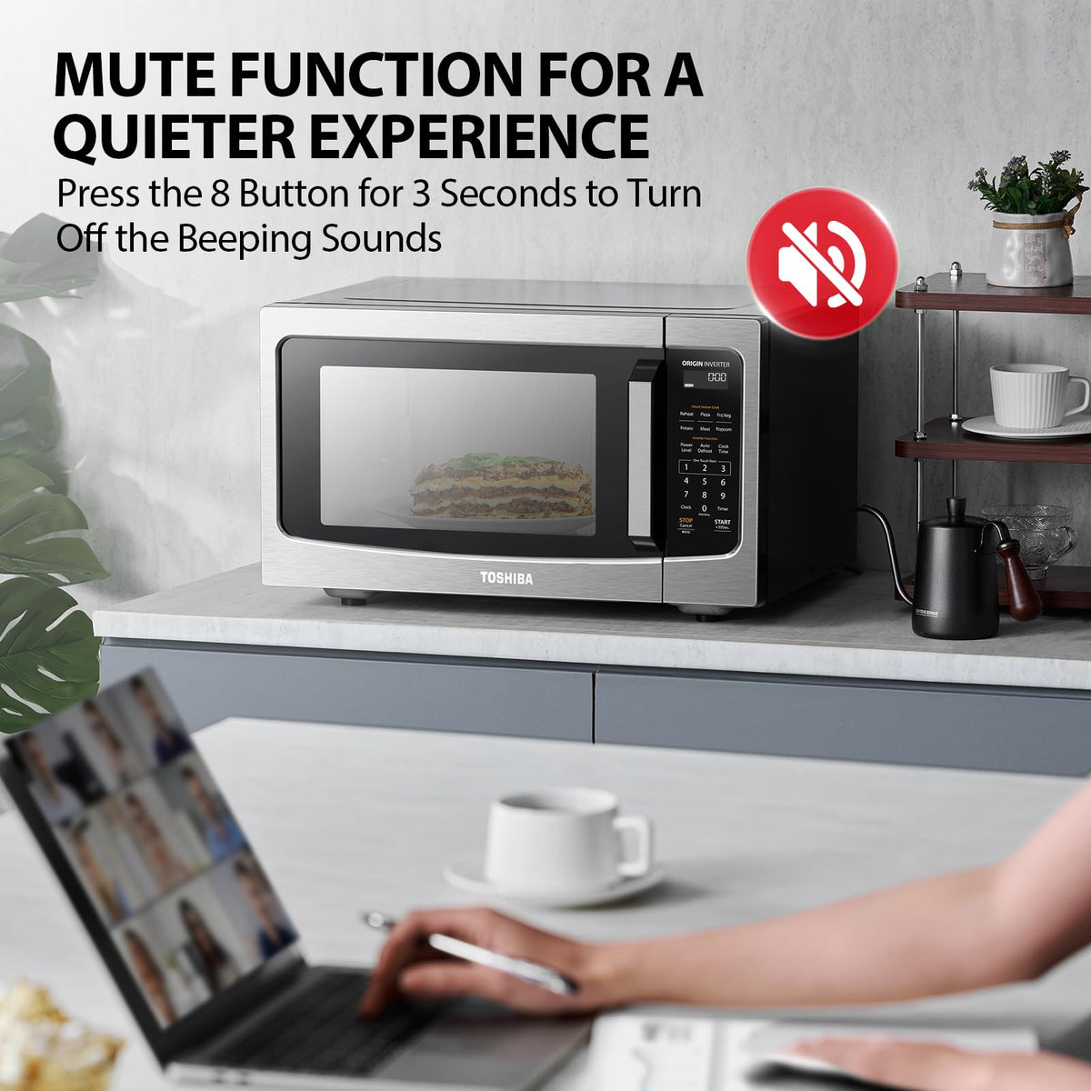 TOSHIBA ML-EM45PIT smart sensor menus adjust heat automatically