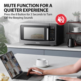 TOSHIBA ML-EM45PIT removable turntable supports uniform cooking