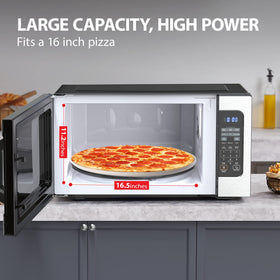 TOSHIBA ML-EM62P 16.5-inch turntable for even cooking of large dishes.