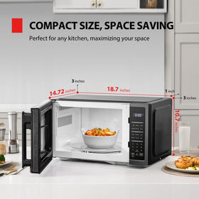 TOSHIBA ML4-EM09PA 900W microwave delivers fast reheating and even heating