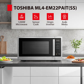 TOSHIBA ML4-EM22PAIT(SS) cavity interior showing even heating concept