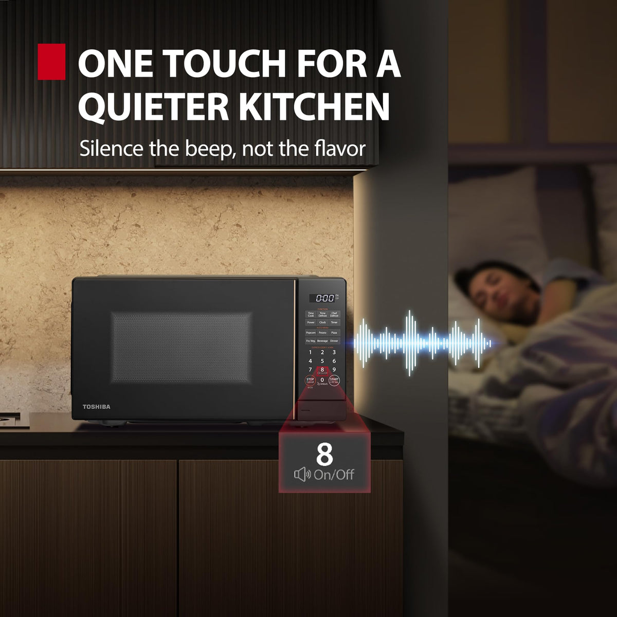 TOSHIBA MM-EM07PA eleven power levels provide precise heating control.
