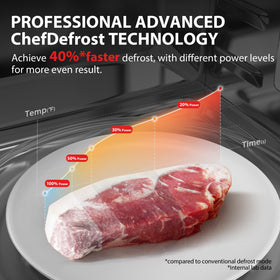 TOSHIBA OptiChef humidity sensor highlights moisture retention for tender meals.