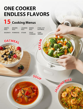 TOSHIBA OriginTaste 3D heating technology ensures even cooked grains and better texture.