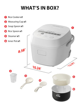 TOSHIBA OriginTaste 5.5-cup capacity serves up to six people conveniently.