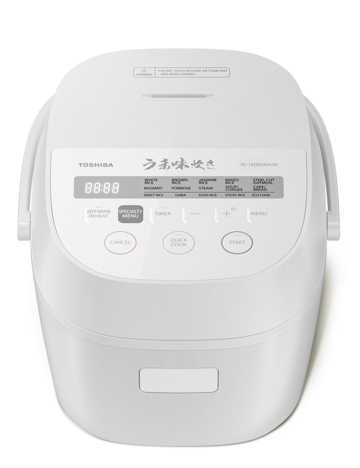 TOSHIBA OriginTaste rice cooker with digital display guides easy cooking