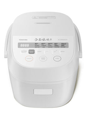 TOSHIBA OriginTaste rice cooker with digital display guides easy cooking