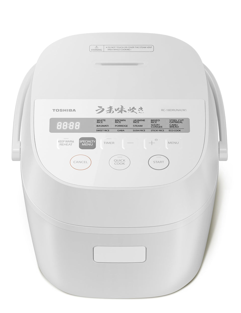 TOSHIBA OriginTaste rice cooker with digital display guides easy cooking