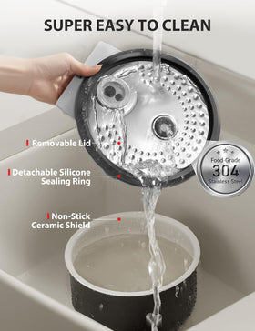 TOSHIBA OriginTaste measuring cup and spatula included for accurate prep