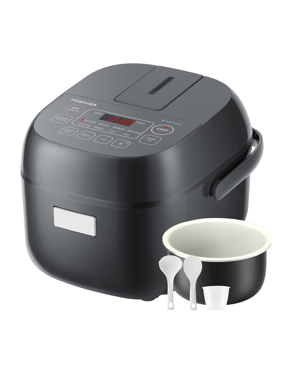 TOSHIBA rice cooker small 3-cup with LCD display for quick weeknight meals