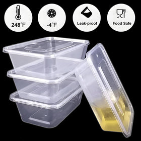 Tosnail 25 oz clear container for visible portion control.
