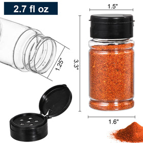 Tosnail black shaker lids designed for secure, mess-free seasoning