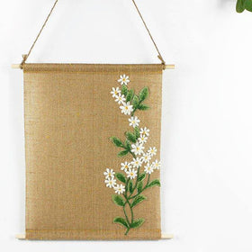 Tosnail burlap table runner on a dining table for natural vintage decor