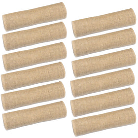Tosnail burlap table runner pack showing durable edge stitching for rustic tables