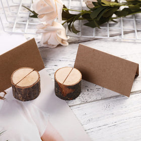 Tosnail craft project display using wooden card holders for photos