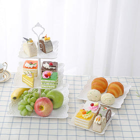 Tosnail flower 3-tier stand creates elegant dessert towers for celebrations