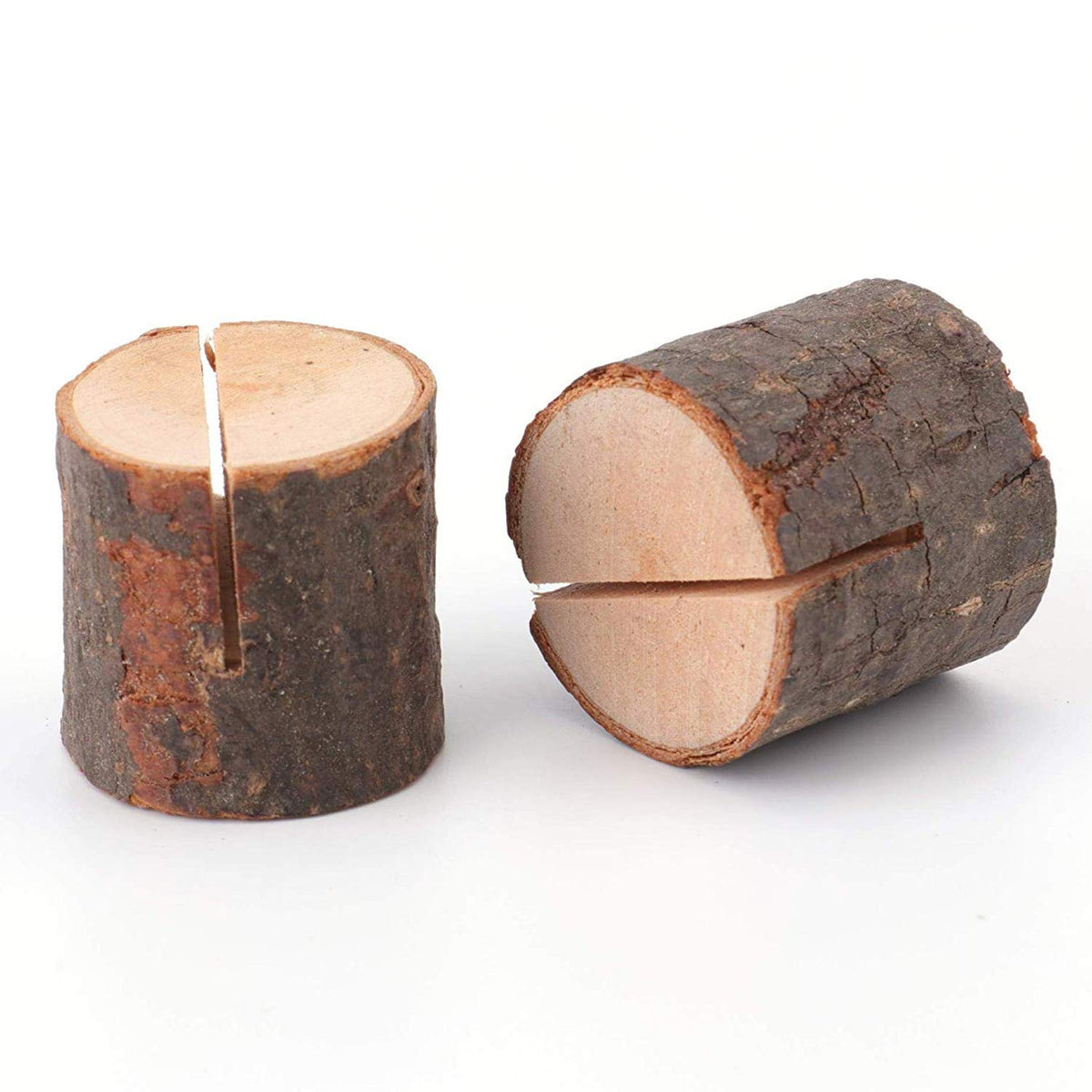 Tosnail wooden place card holders with natural woodgrain finish for versatile table labeling