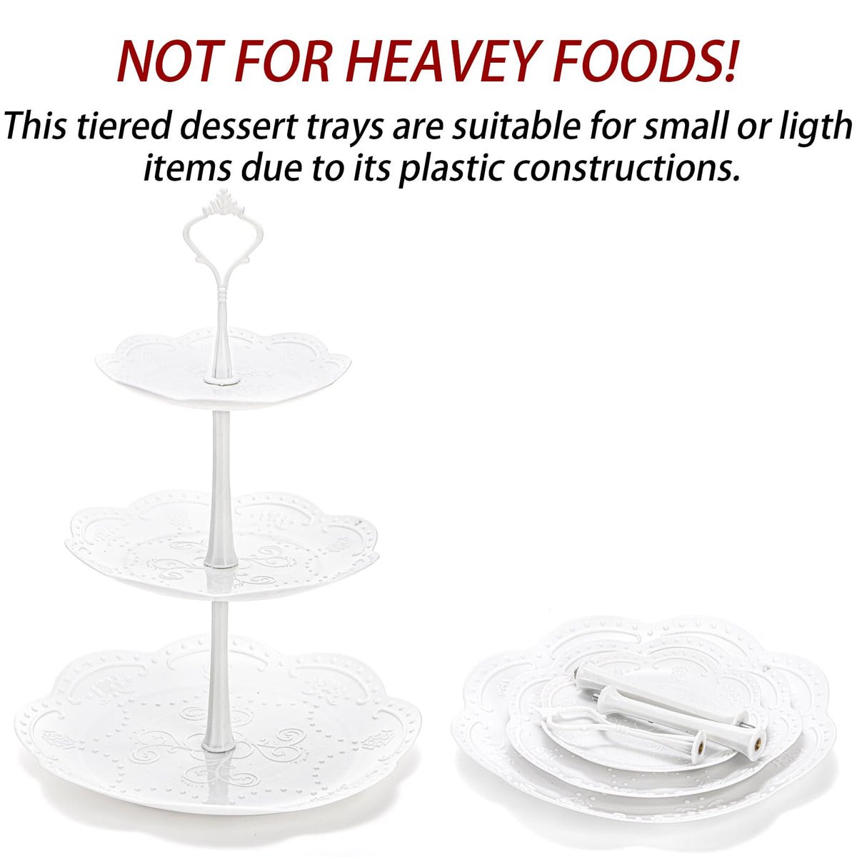 Tosnail round 3-tier stand elevates pastries for elegant setups