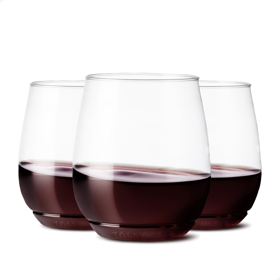 TOSSWARE POP 14oz wine glasses front view; crystal-clear elegance for any occasion.