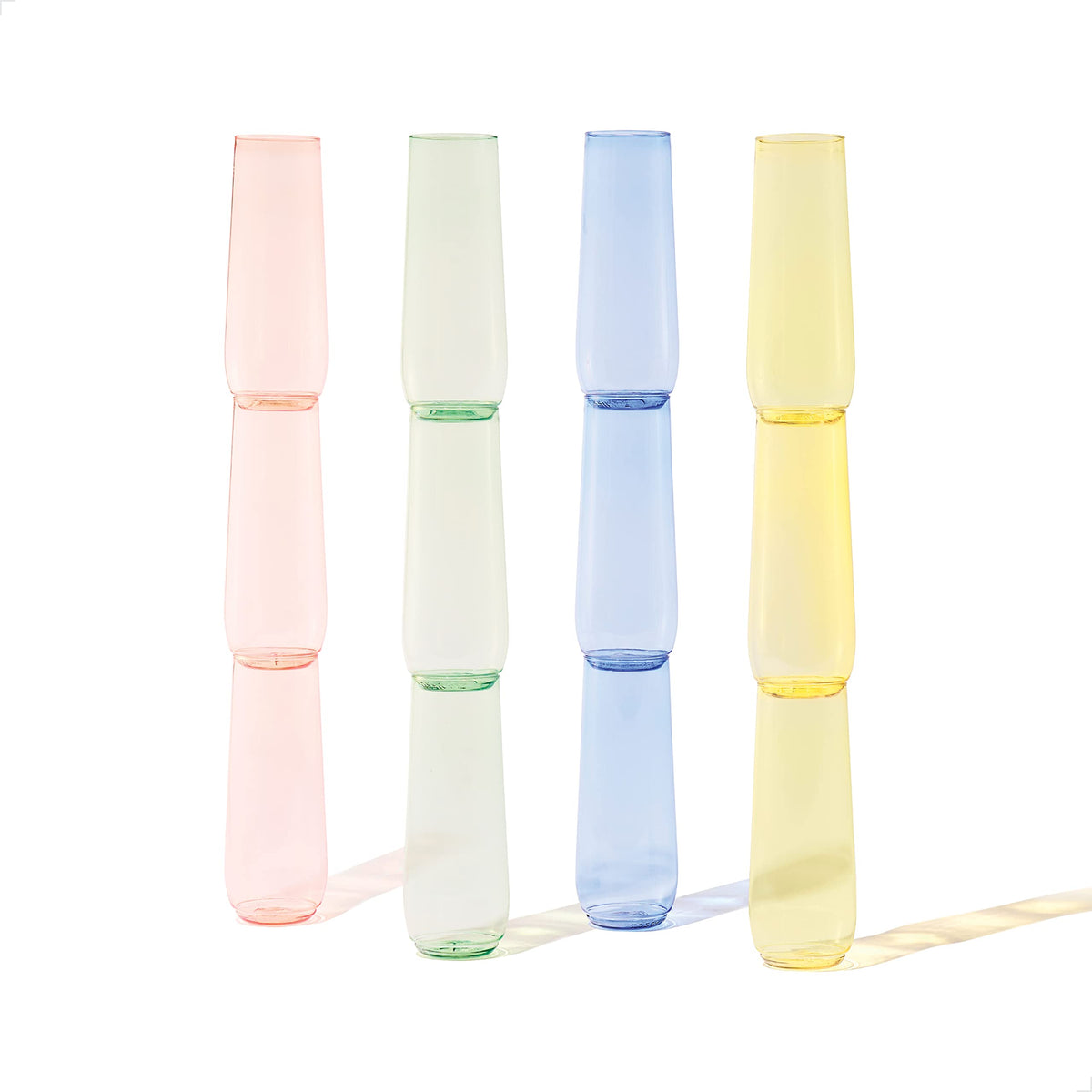 TOSSWARE Pop 9oz flute color-series set for stylish toasts and easy cleanup
