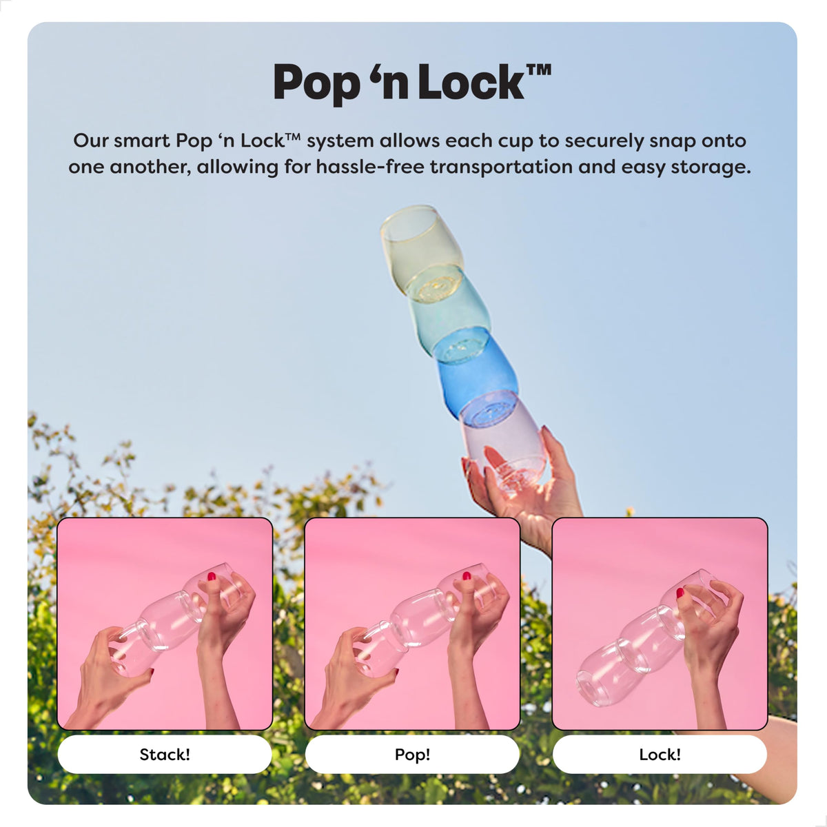 TOSSWARE Pop 9oz flute rounded rim for smooth sipping