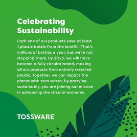 TOSSWARE Reserve 16oz stemless glass offers heat resistance for outdoor and mixed beverages.