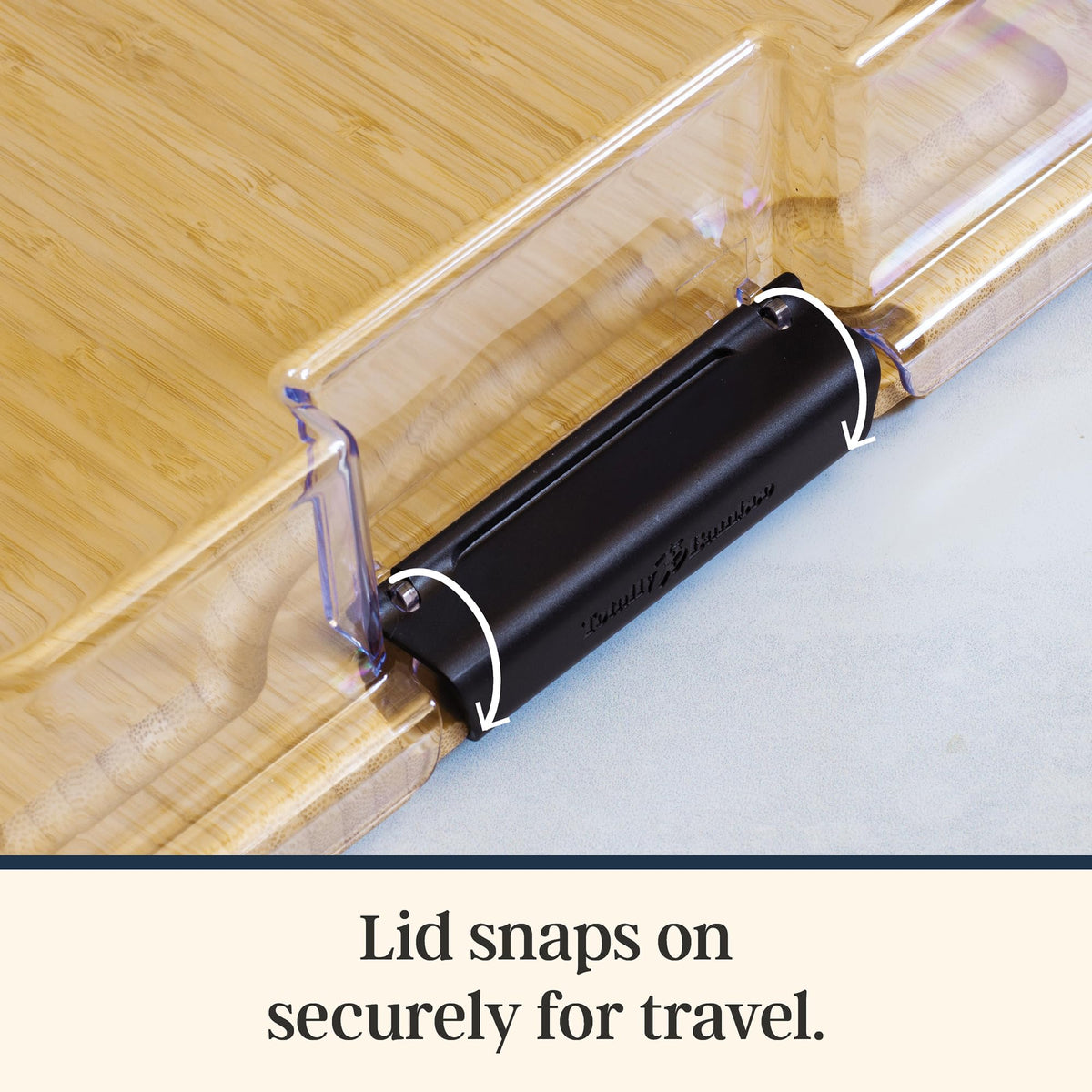 Totally Bamboo 15.5 x 11.5-inch board fits sharing-sized spreads.