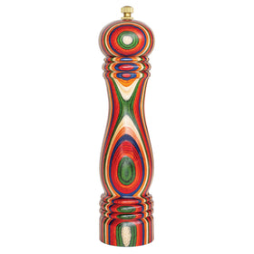 Totally Bamboo Baltique Marrakesh pepper grinder close-up showing vibrant color layers for stylish seasoning
